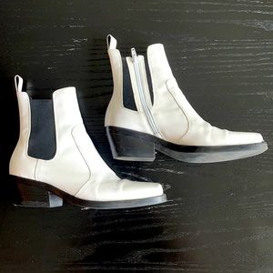 Jeffrey Campbell White Chelsea Boots
